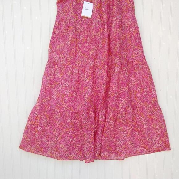 Xirena Larken Dress Size L NWT Pink Flora Ditsy Floral Print Midi Cotton Silk - Picture 10 of 12